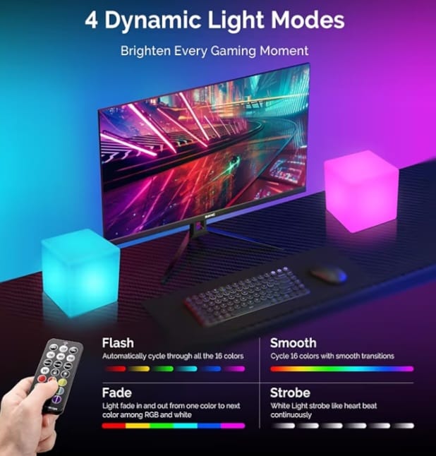 15CM RGB LED Cube Night Light