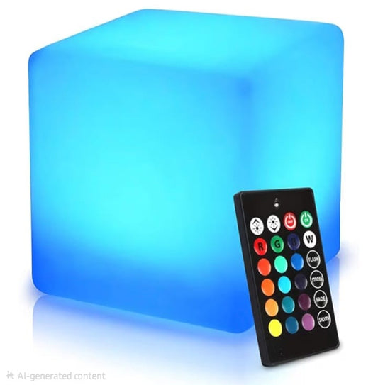 Luxury RGB LED Cube Stool Light