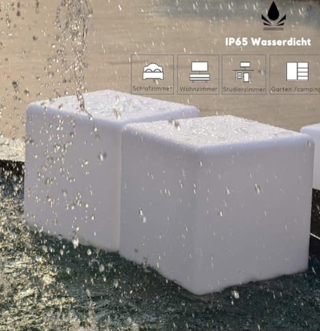 Luxury RGB LED Cube Stool Light