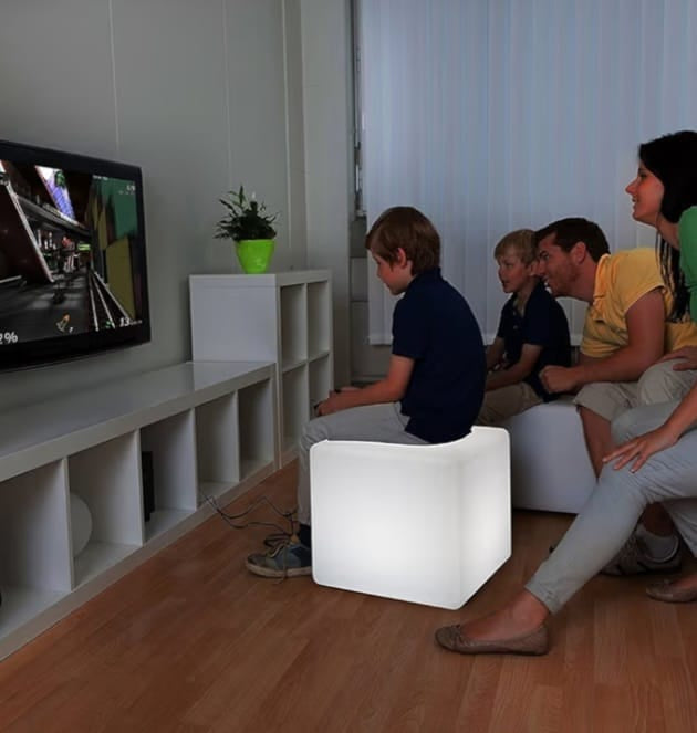 Luxury RGB LED Cube Stool Light