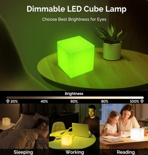 15CM RGB LED Cube Night Light