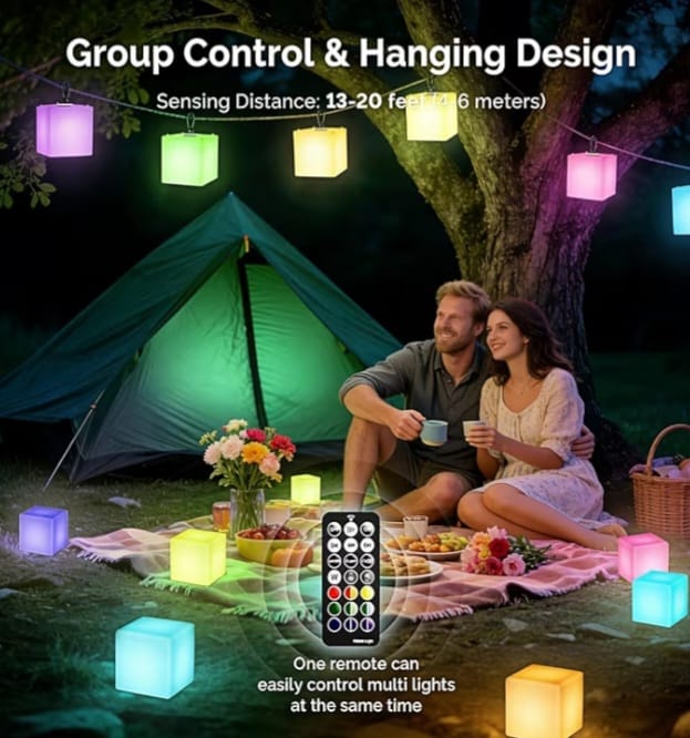 15CM RGB LED Cube Night Light