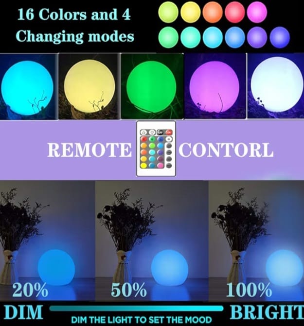 RGB Floating Pool Ball Light