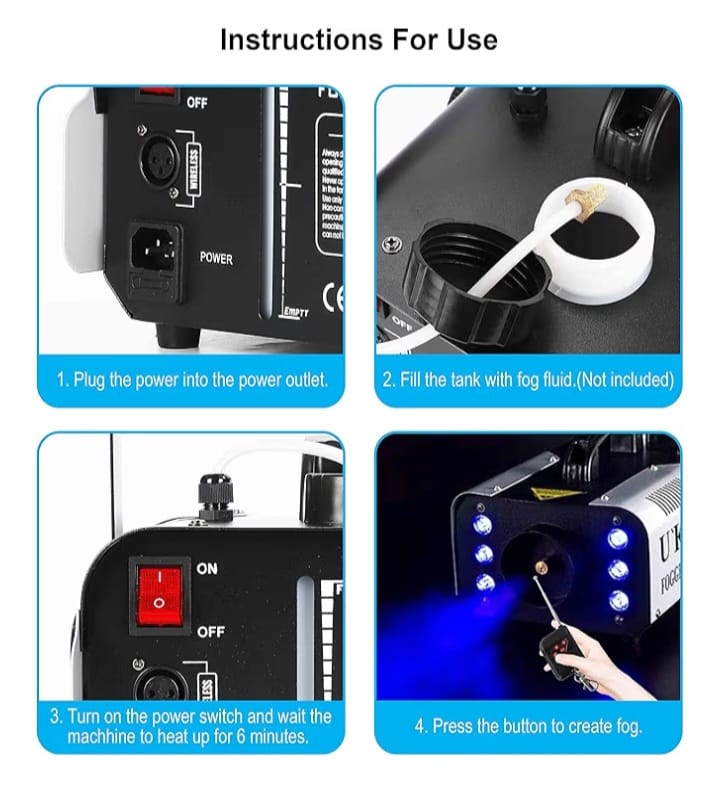 1200W RGB LED Fog Smoke Machine