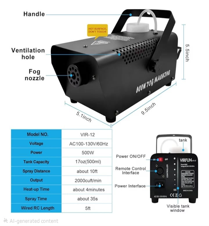 600W Automatic Fog Smoke Machine