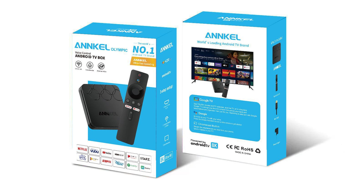 ANNKEL OLYMPIC Android TV Box - 8K | Google TV and Voice Control