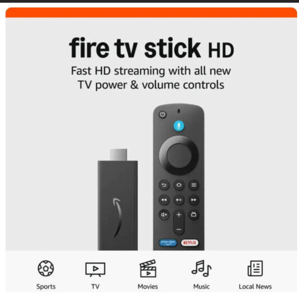 Amazon Fire TV Stick HD - 8GB | Wi-Fi 5 | Alexa Voice Remote | Smart Home Control