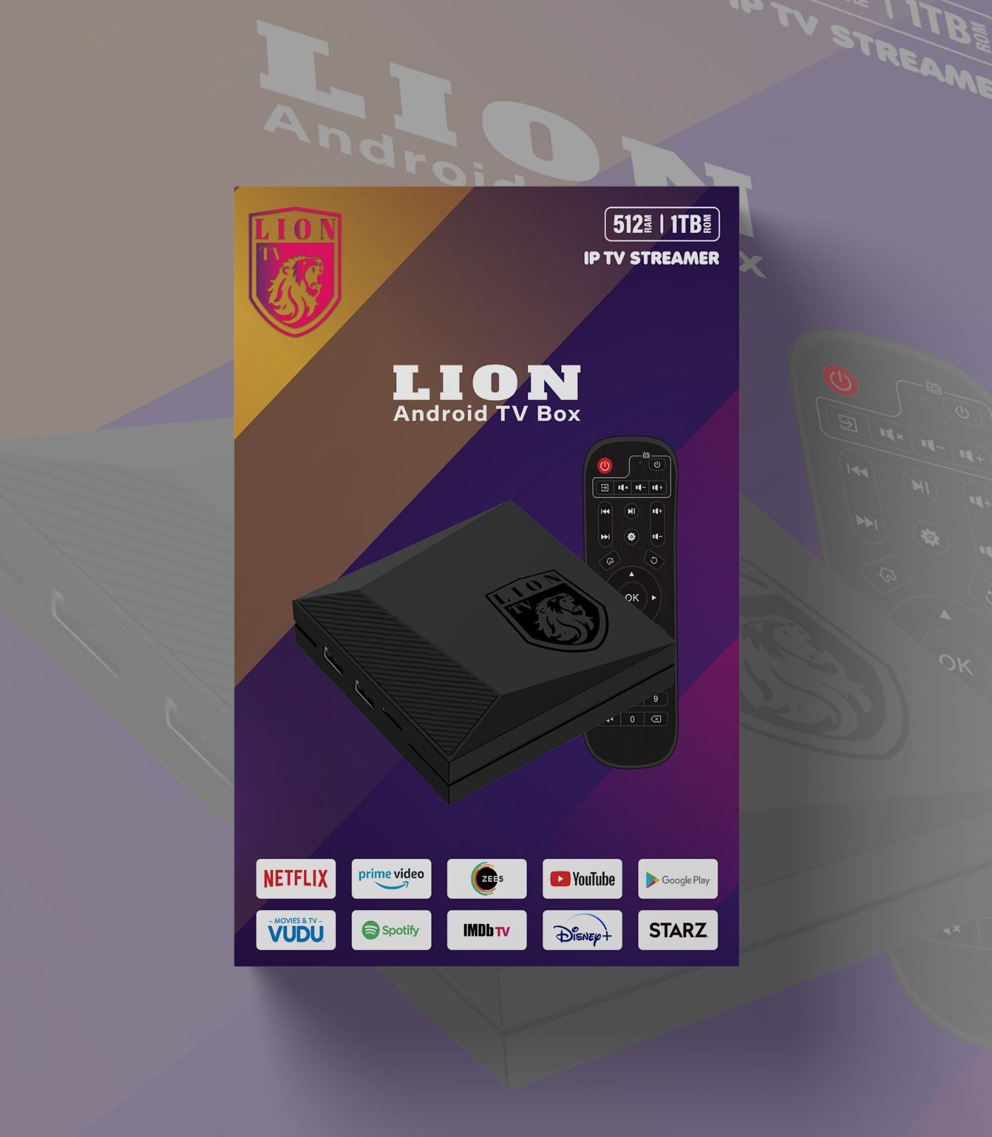 LION Android TV Box - 512GB | 1TB | IPTV Streamer