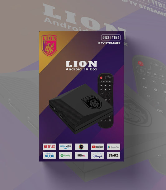 LION Android TV Box - 512GB | 1TB | IPTV Streamer